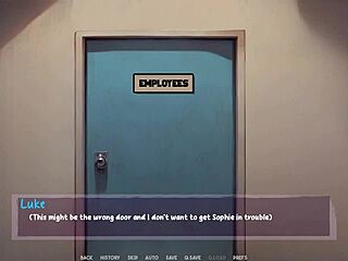 Redhead maid performs oral on big black cock during shadows of ambition gameplay