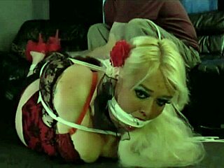 Hogtied blonde with heels 😈