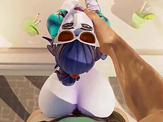 Wow, Widowmaker enjoys French vacations with big cocks and asses!