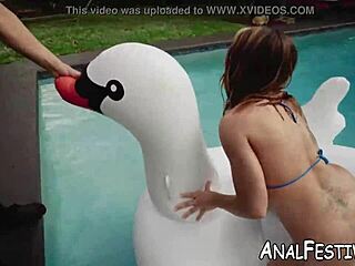 charley hart's natural tits drilled hard poolside