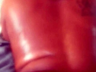 Oil Massage Turns Into Fucking For Big Booty Ebony Wife!