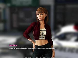 in savior 3, the curvy character with big tits wears a cute outfit.