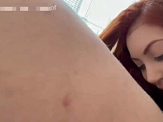 Delicious Redhead Surprises Lover with Hairless Pussy Creampie