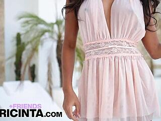 beautiful babe putri cinta exposes her tanned body