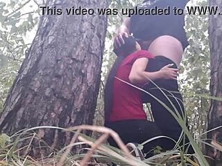 we hid under a tree from rain and had steamy lesbian sex to stay warm