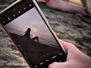 Beautiful latina in stockings gives blowjob on beach