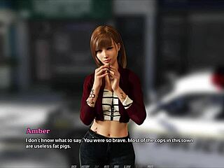 in savior 3, the curvy character with big tits wears a cute outfit.
