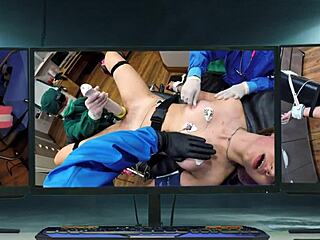 dr tampa gives nicole luvas her first gyno exam with gloves and latex