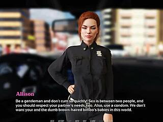 in savior 3, the curvy character with big tits wears a cute outfit.