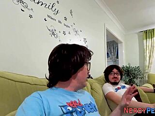 Tricked into her first blowjob, the British newbie receives a surprising facial in high definition