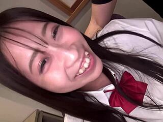 Japanese teen 18+ with huge curves can't stop climaxing