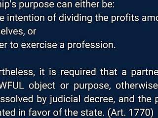 the story of the law on partnership in this narrative