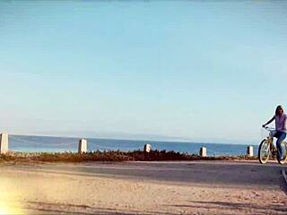 Cindy Dollar Strips Out Of Her Red Dress And Works Her Twat With A Powerful Vibe