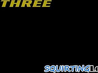 Dominant lesbian fingers tight babe to squirting.