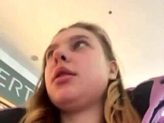 a teen 18+ masturbates in a taxi and then in the mall, reaching orgasm publicly.