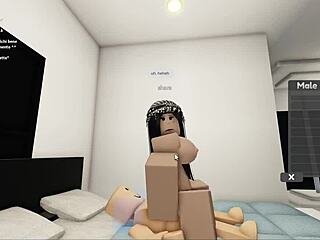 性感夫妻大奶子在Roblox上激情做爱