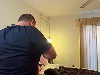 Homemade Ebony Slut Calls Husband While Bent Over For Doggy