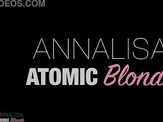 Watch the slutty blonde flash pussy after lap dance then get fucked privately!