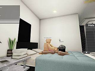 A Sexy Couple With Big Tits Fucks Passionately On Roblox.