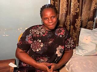 Casting session with thick queen featuring interview and ebony beauty