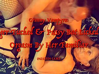 granny vampyra gets fingered and licked to orgasm