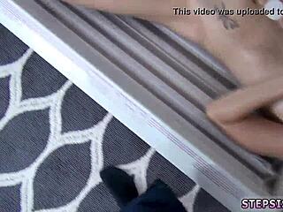 Blonde Teen 18+ Gives Russian Stepbro Bdsm Blowjob