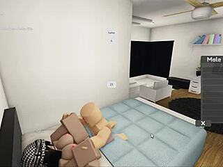 性感夫妻大奶子在Roblox上激情做爱
