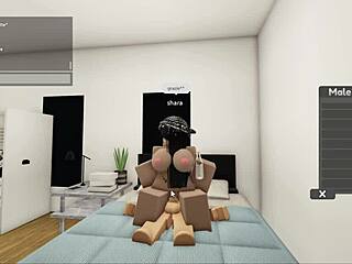 A Sexy Couple With Big Tits Fucks Passionately On Roblox.