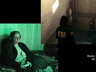 In this naked playthrough of Alan Wake 2, the character explores with big tits and tattoos