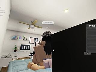 A Sexy Couple With Big Tits Fucks Passionately On Roblox.