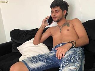 My Stepsister Milks Me With Her Tits While I Talk On The Phone.