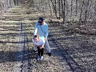 Curvy Babe Enjoys Public Fuck in Shower and Camp