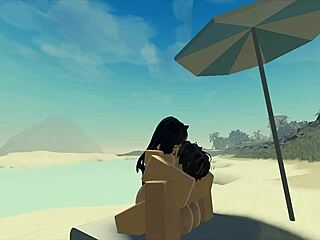 Fucking My Roblox Catgirl At The Beach!