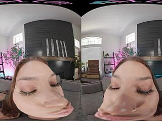 Vrallure Gets Closer With Big Tits In Stockings.