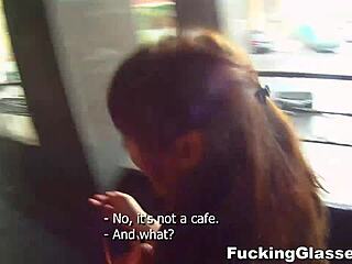 rina teen fucks on stairway without shyness