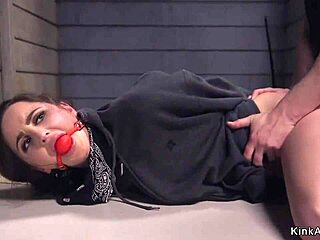 Hot Spray Painter Endures Rough Rope Bondage Fucking