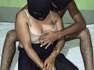 Indian wife aggressively face fucks her husband with passion