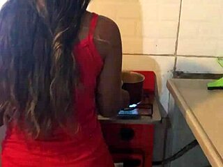 Saw her in kitchen, couldn't resist