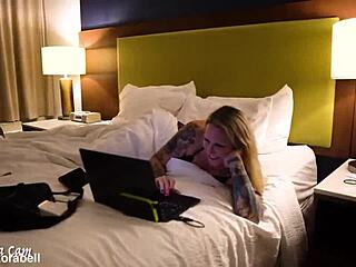 Reunited couple's hotel room meeting