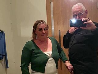 tattooed milf slut drinks piss as toilet while shopping 😈