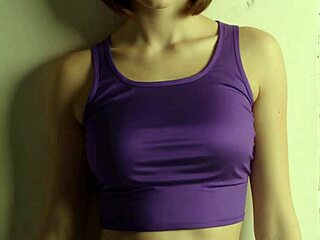 Blindfolded models in lingerie tease with feet