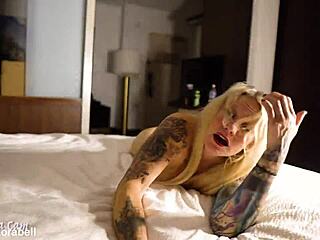 Reunited couple's hotel room meeting