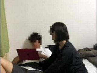 My Girlfriend With Black Short Hair Gets Asked To Lick Dick At Work