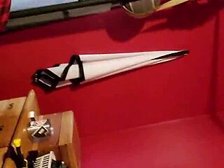 malisa lies on bed edge getting throat deeply fucked by redhead sucking intensely