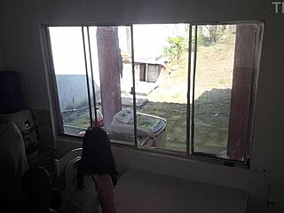 Cuckold husband washes dishes while wife gets banged by big black cock