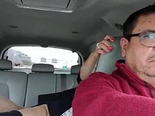 Public Backseat Fucking By Stranger As Partner Drives