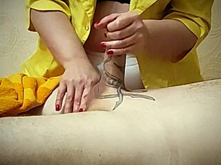 Finger in urethra and anal massage