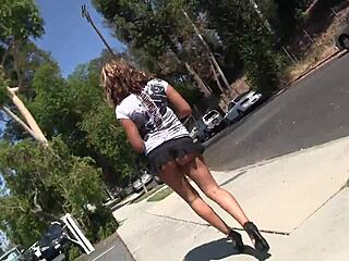 Wankz lesbian neighbors licking labias in rough session.