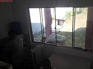 Cuckold husband washes dishes while wife gets banged by big black cock