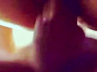 Hungarian brunette couple fucks with big pussy and cum on ass.